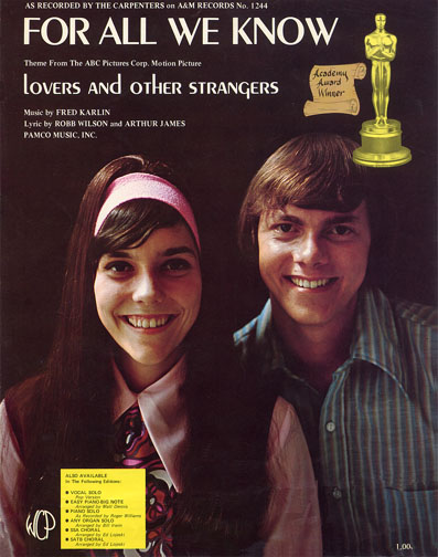 1970 (37th) Best Song: “For All We Know” 1970 (37th) Best Song: “For All We Know”