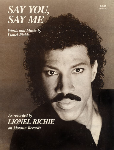 1985 (52nd) Best Song: “Say You Say Me” 1985 (52nd) Best Song: “Say You Say Me”