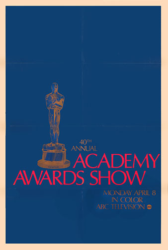 1967 (40th) Academy Award Ceremony Poster 1967 (40th) Academy Award Ceremony Poster