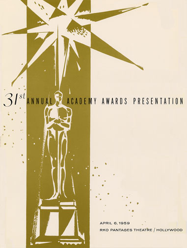 1958 (31st) Academy Award Ceremony Program 1958 (31st) Academy Award Ceremony Program