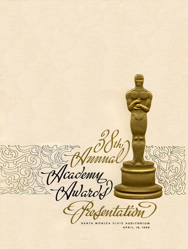 1965 (38th) Academy Award Ceremony Program 1965 (38th) Academy Award Ceremony Program