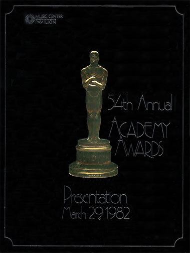 1981 (54th) Academy Award Ceremony Program 1981 (54th) Academy Award Ceremony Program