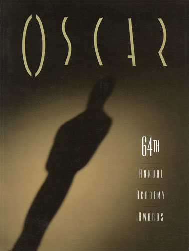 1991 (64th) Academy Award Ceremony Program 1991 (64th) Academy Award Ceremony Program